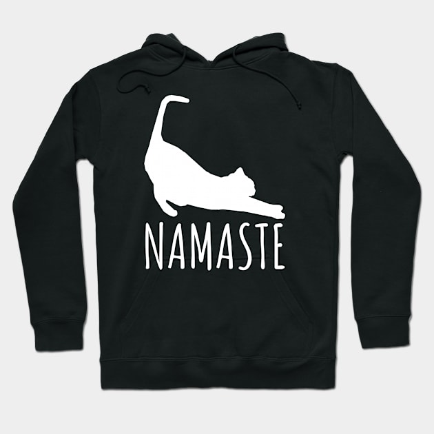 Namaste Stretching Cat Yoga Funny Yoga Tee Shirt Hoodie by RedYolk